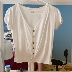 white american eagle cropped top